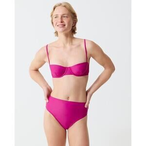 J. Crew Magenta High Waisted Hallie Bikini Bottom - XS - NWT - BM642